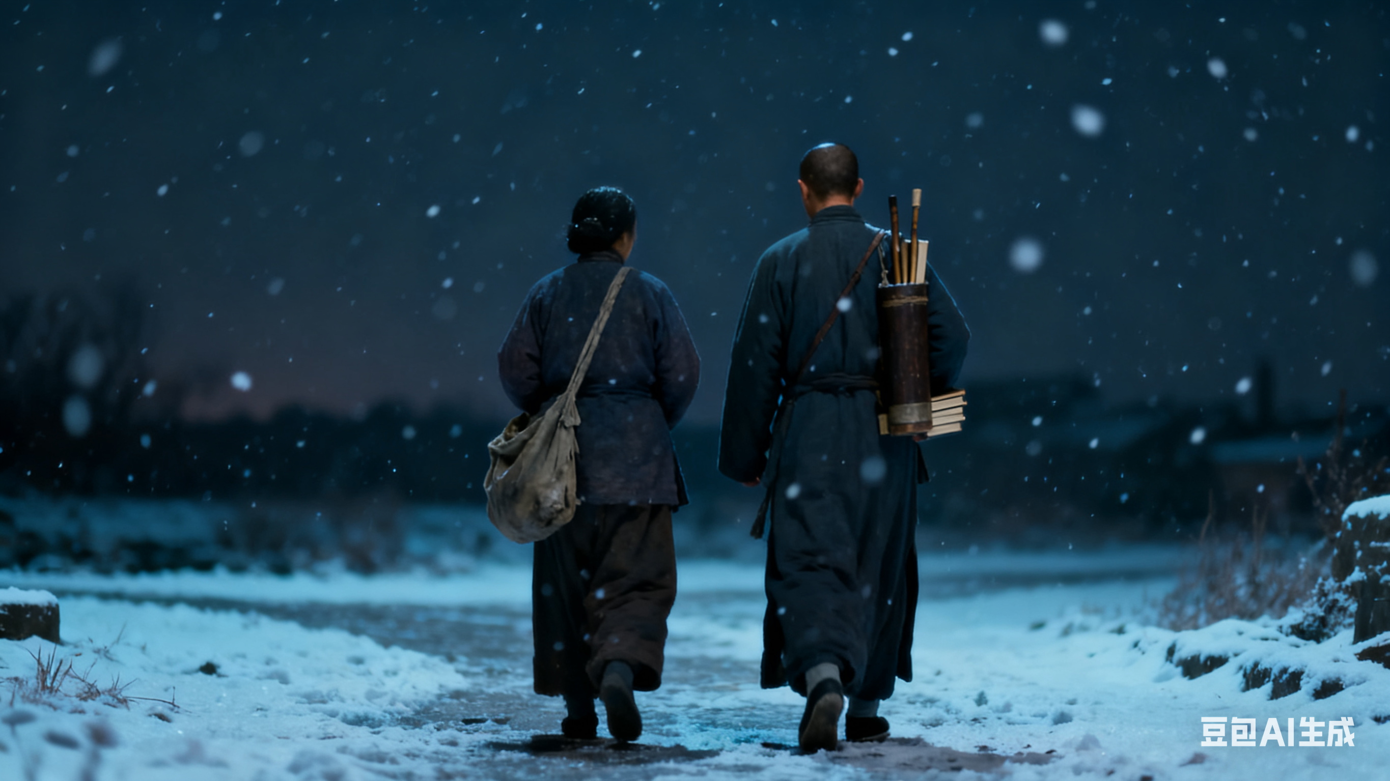 雪夜中的同行者
——孔乙己和祥林嫂奇遇记